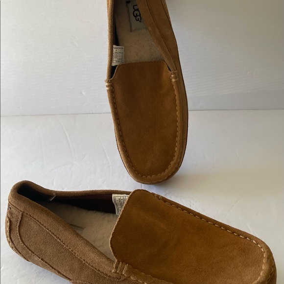 UGG Mens Ascot Slippers Suede Brown 9 ??